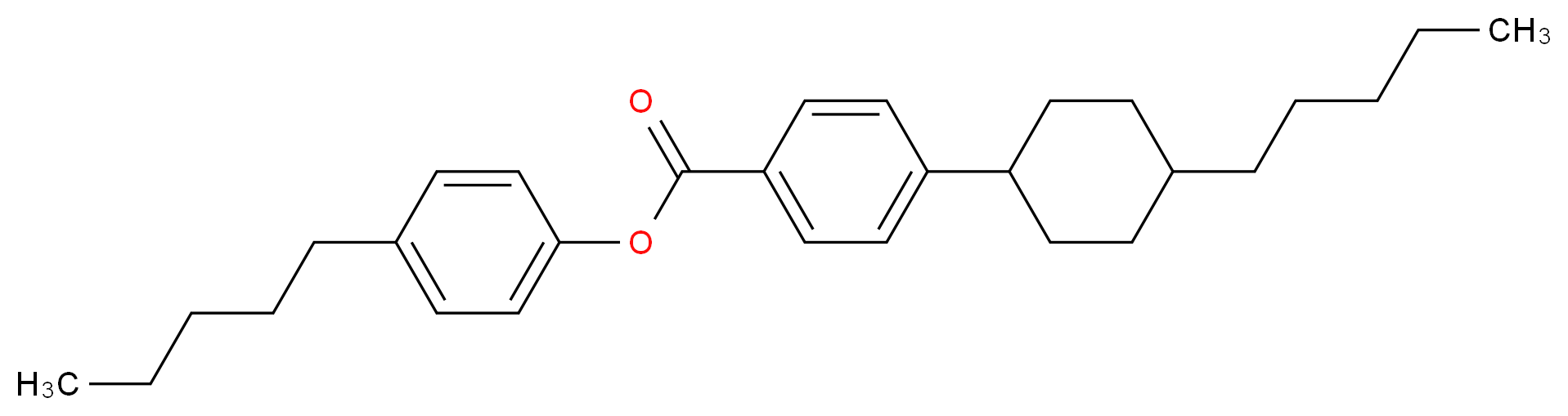 4-pentylphenyl 4-(4-pentylcyclohexyl)benzoate_分子结构_CAS_81929-44-4