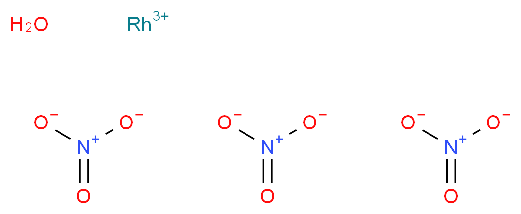 硝酸铑(III) 水合物_分子结构_CAS_10139-58-9(anhydrous))