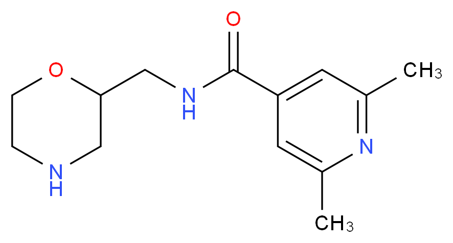 2,6-dimethyl-N-(morpholin-2-ylmethyl)isonicotinamide_分子结构_CAS_)