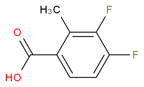 3,4-difluoro-2-methylbenzoic acid_分子结构_CAS_157652-31-8