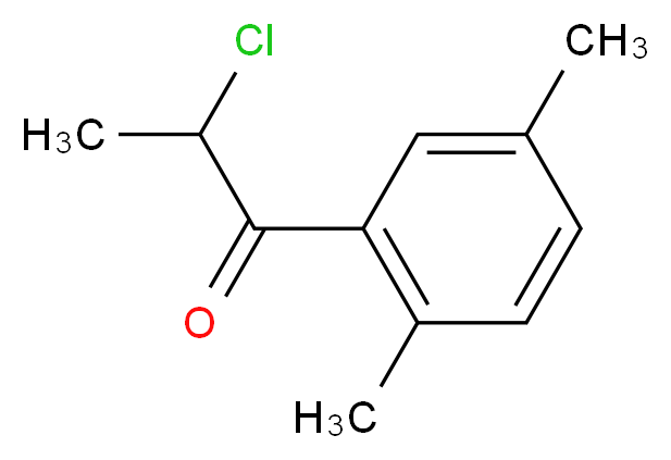 2-chloro-1-(2,5-dimethylphenyl)propan-1-one_分子结构_CAS_88632-72-8