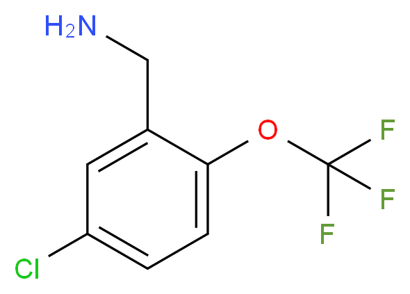 [5-chloro-2-(trifluoromethoxy)phenyl]methanamine_分子结构_CAS_874821-50-8