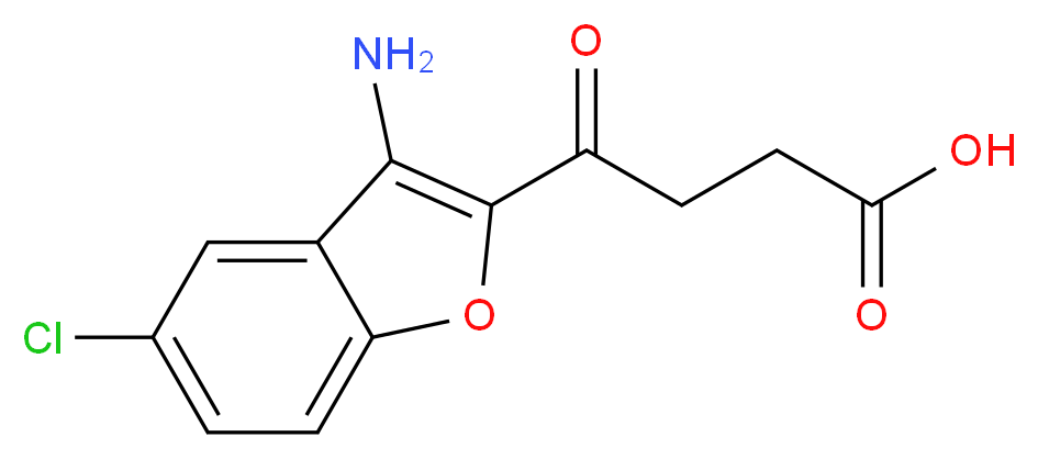 4-(3-Amino-5-chloro-benzofuran-2-yl)-4-oxo-butyric acid_分子结构_CAS_)