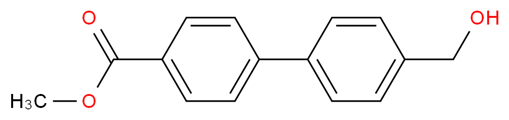 methyl 4-[4-(hydroxymethyl)phenyl]benzoate_分子结构_CAS_729-17-9