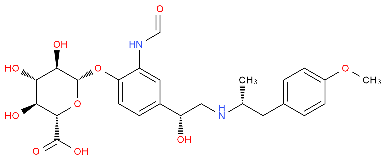 Formoterol O-β-D-Glucuronide (mixture of diastereomers)_分子结构_CAS_615551-59-2)