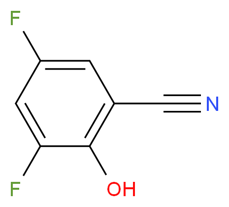 3,5-difluoro-2-hydroxybenzonitrile_分子结构_CAS_862088-17-3