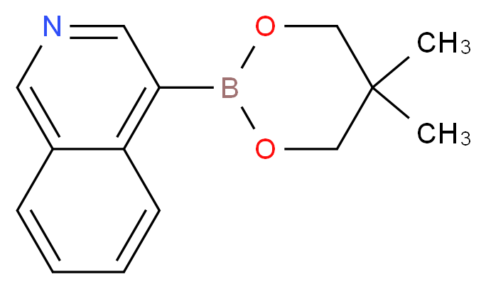 4-(5,5-dimethyl-1,3,2-dioxaborinan-2-yl)isoquinoline_分子结构_CAS_844891-01-6