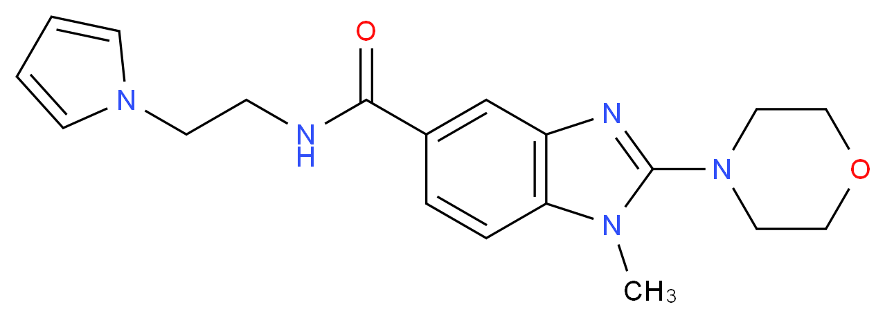 1-methyl-2-(4-morpholinyl)-N-[2-(1H-pyrrol-1-yl)ethyl]-1H-benzimidazole-5-carboxamide_分子结构_CAS_)
