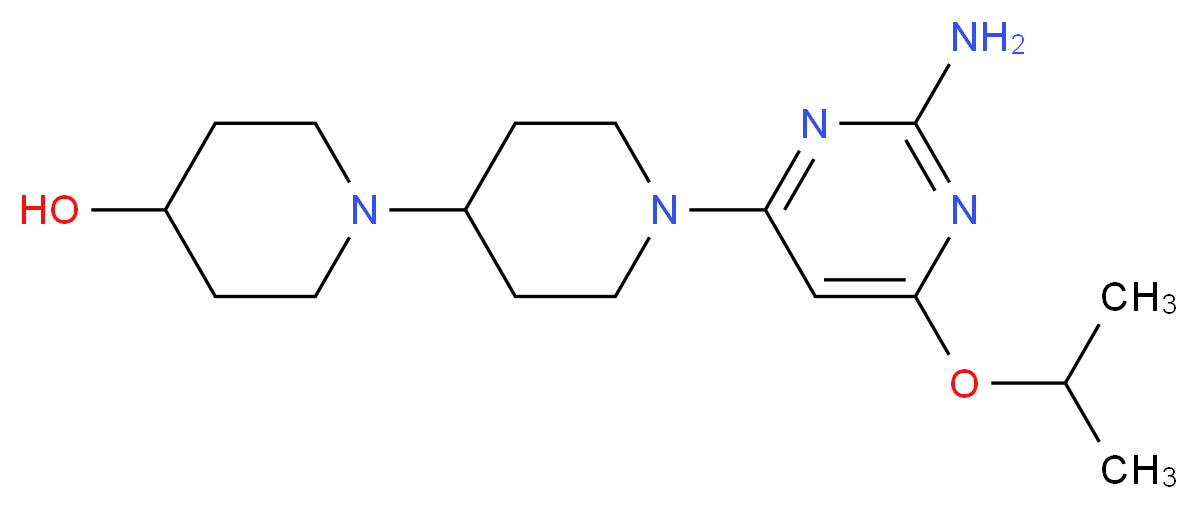 1'-(2-amino-6-isopropoxy-4-pyrimidinyl)-1,4'-bipiperidin-4-ol_分子结构_CAS_)