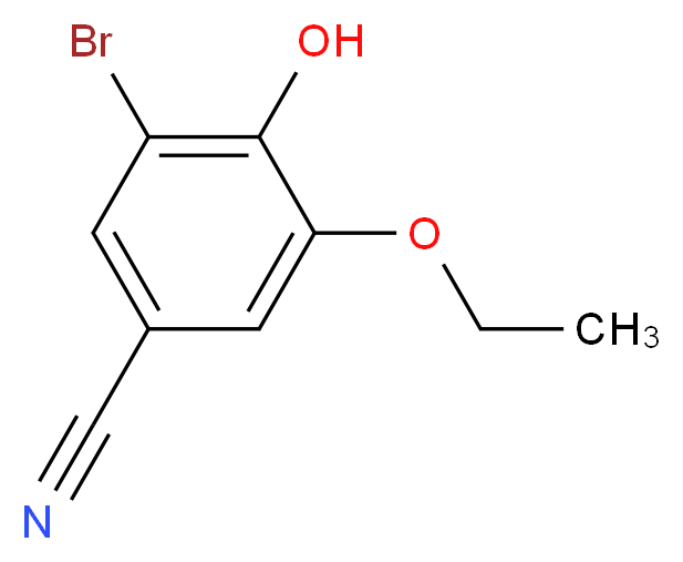 3-溴-5-乙氧基-4-羟基苯甲腈_分子结构_CAS_330462-57-2)