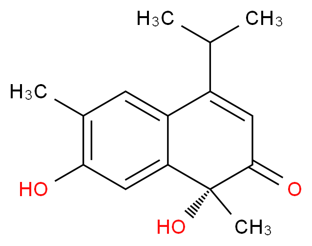 (1R)-1,7-dihydroxy-1,6-dimethyl-4-(propan-2-yl)-1,2-dihydronaphthalen-2-one_分子结构_CAS_41653-72-9