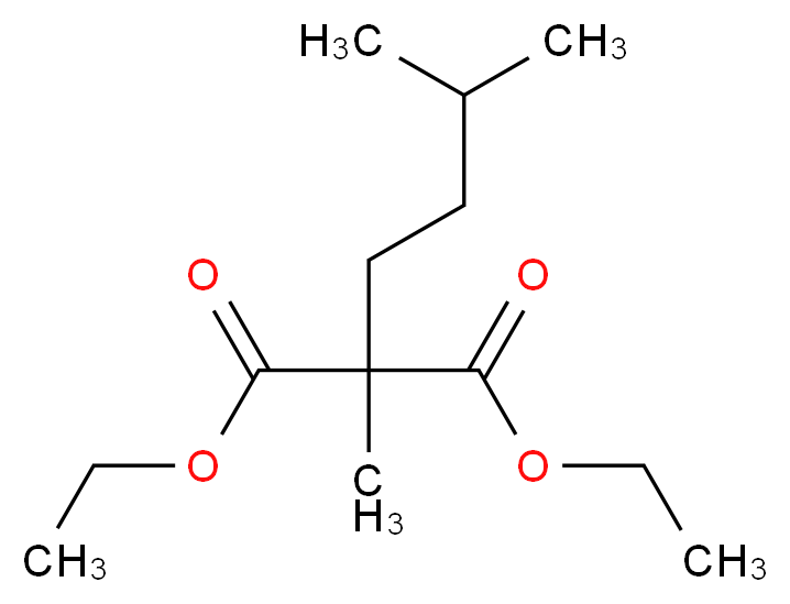 diethyl 2-isopentyl-2-methylmalonate_分子结构_CAS_121823-85-6)