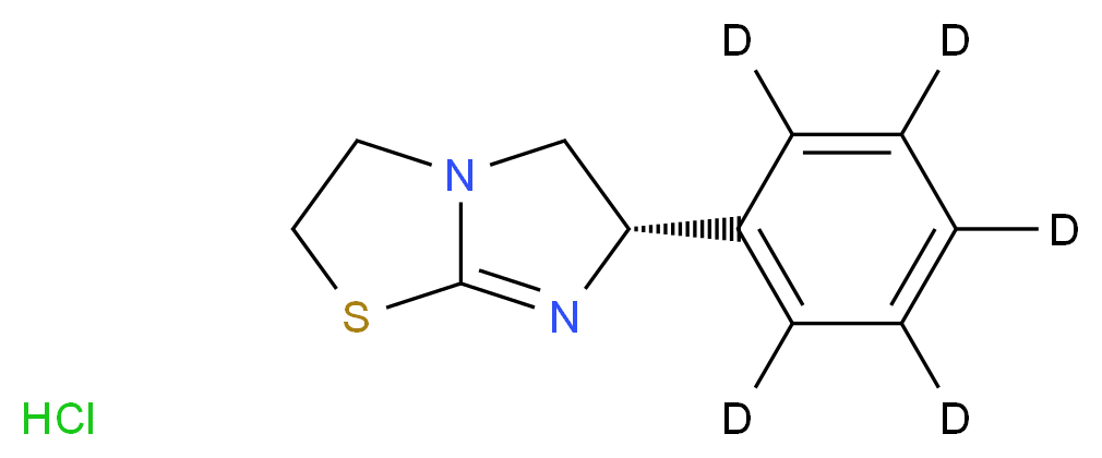 (6S)-6-(<sup>2</sup>H<sub>5</sub>)phenyl-2H,3H,5H,6H-imidazo[2,1-b][1,3]thiazole hydrochloride_分子结构_CAS_1246819-64-6