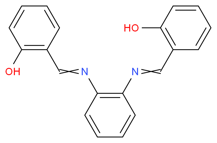 2-[N-(2-{[(2-hydroxyphenyl)methylidene]amino}phenyl)carboximidoyl]phenol_分子结构_CAS_3946-91-6