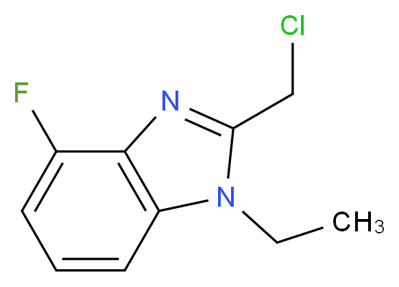 2-(chloromethyl)-1-ethyl-4-fluoro-1H-1,3-benzodiazole_分子结构_CAS_)