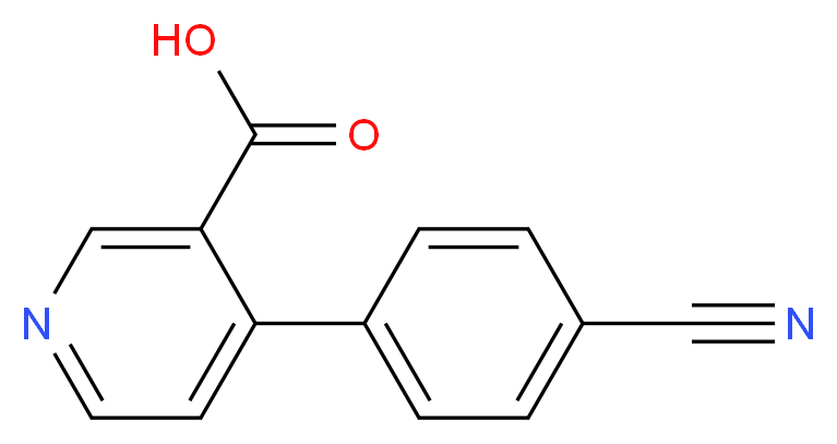 4-(4-cyanophenyl)pyridine-3-carboxylic acid_分子结构_CAS_1261943-53-6