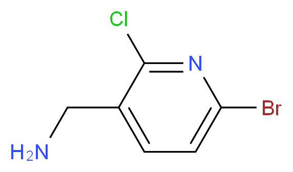 (6-bromo-2-chloropyridin-3-yl)methanamine_分子结构_CAS_1060815-70-4)