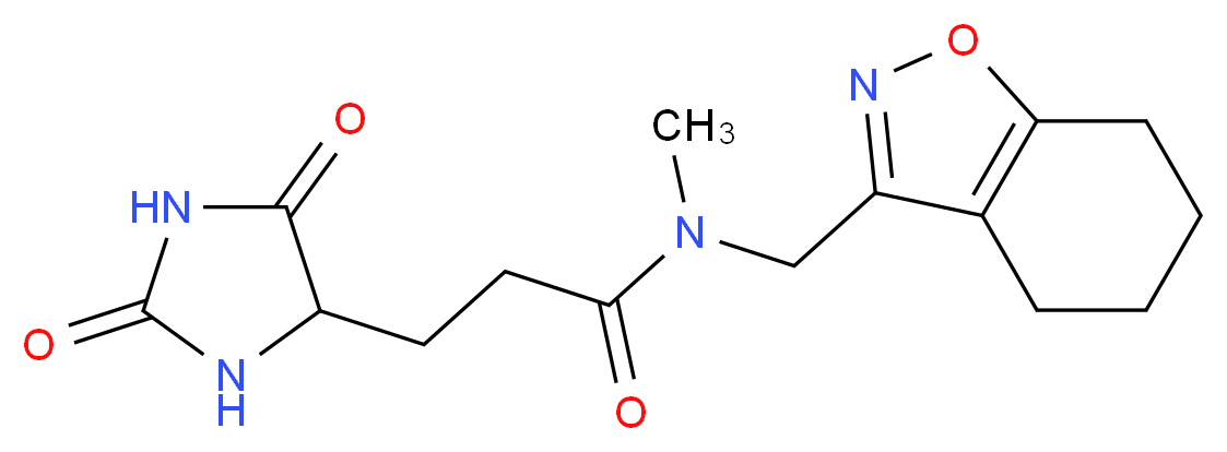 3-(2,5-dioxo-4-imidazolidinyl)-N-methyl-N-(4,5,6,7-tetrahydro-1,2-benzisoxazol-3-ylmethyl)propanamide_分子结构_CAS_)