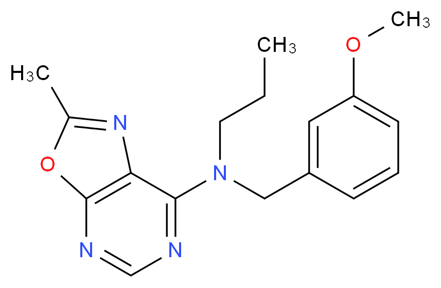 N-(3-methoxybenzyl)-2-methyl-N-propyl[1,3]oxazolo[5,4-d]pyrimidin-7-amine_分子结构_CAS_)