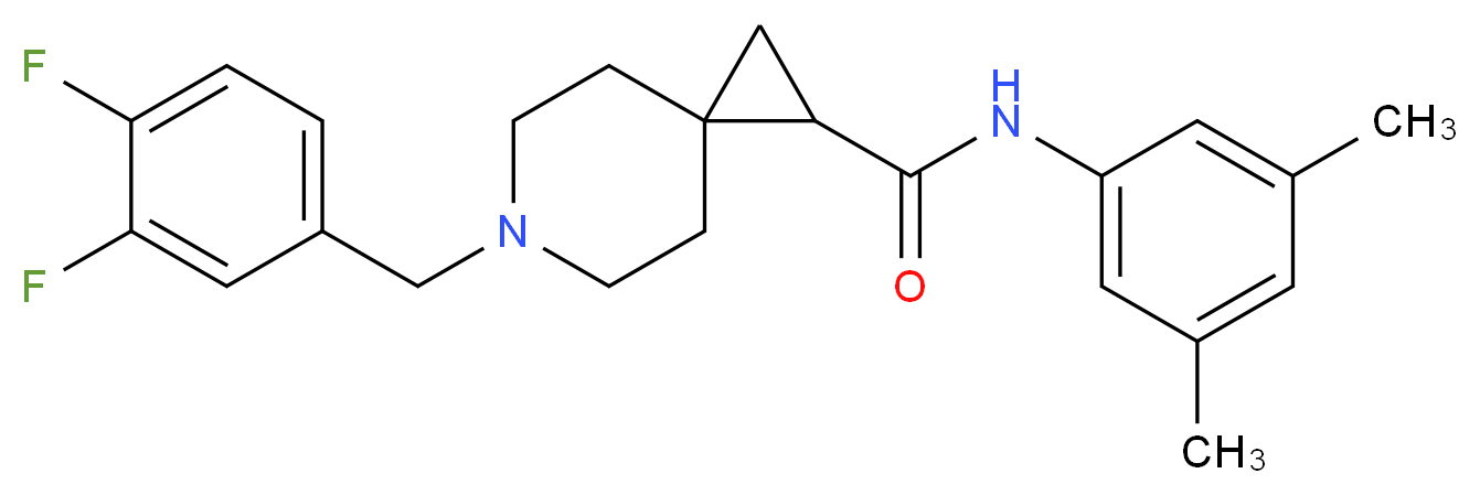 6-(3,4-difluorobenzyl)-N-(3,5-dimethylphenyl)-6-azaspiro[2.5]octane-1-carboxamide_分子结构_CAS_)