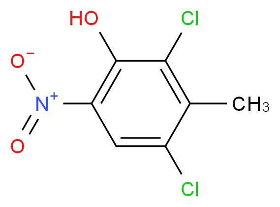 2,4-dichloro-3-methyl-6-nitrophenol_分子结构_CAS_39549-27-4