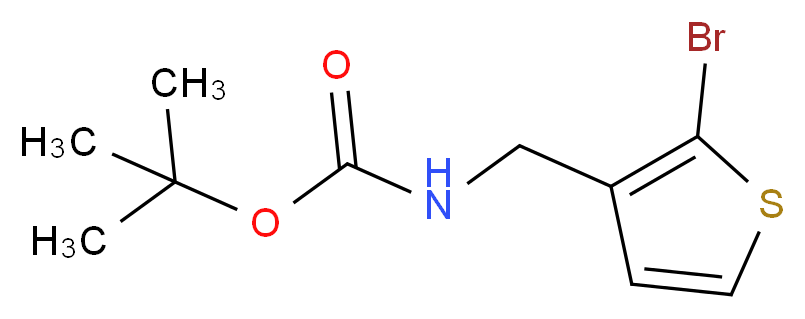 tert-butyl (2-bromothien-3-yl)methylcarbamate_分子结构_CAS_910036-94-1)