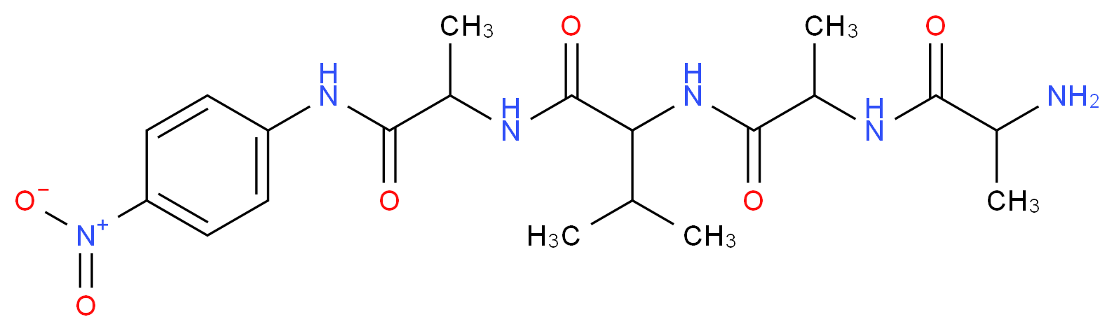 Ala-Ala-Val-Ala p-nitroanilide_分子结构_CAS_102185-27-3)