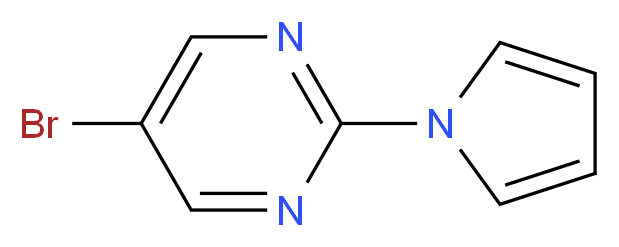 5-bromo-2-(1H-pyrrol-1-yl)pyrimidine_分子结构_CAS_478258-70-7