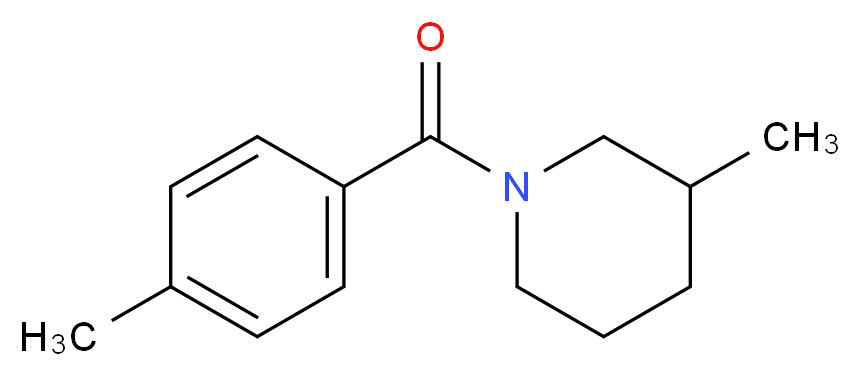 3-Methyl-1-(4-methylbenzoyl)piperidine_分子结构_CAS_57547-88-3)