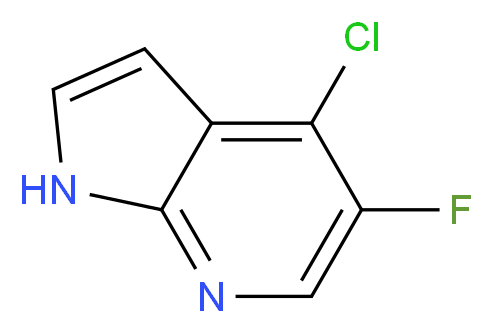 4-chloro-5-fluoro-1H-pyrrolo[2,3-b]pyridine_分子结构_CAS_882033-66-1