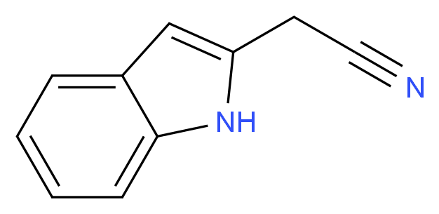 2-(1H-indol-2-yl)acetonitrile_分子结构_CAS_7210-27-7