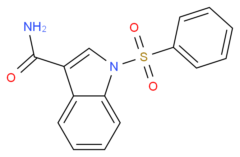 1-(PHENYLSULFONYL)-1H-INDOLE-3-CARBOXAMIDE_分子结构_CAS_540740-49-6)