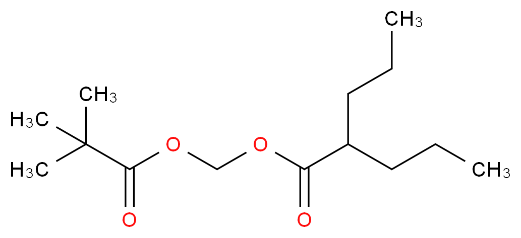 [(2,2-dimethylpropanoyl)oxy]methyl 2-propylpentanoate_分子结构_CAS_77372-61-3