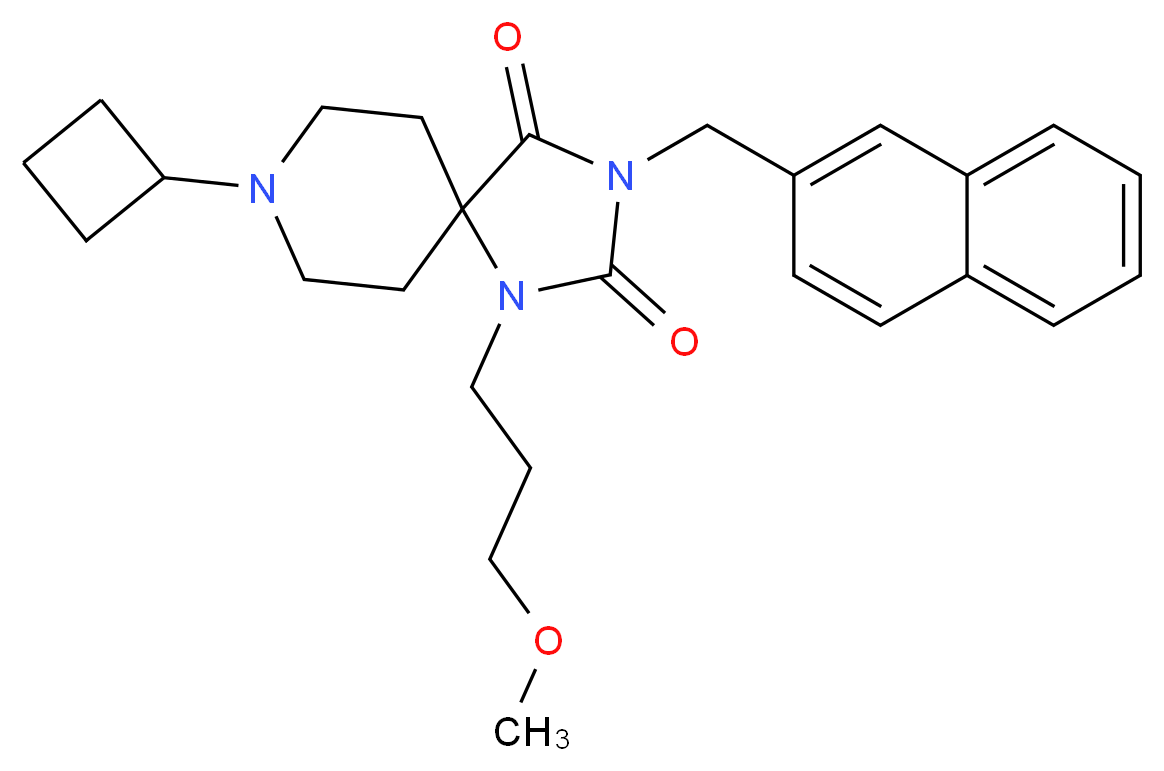 8-cyclobutyl-1-(3-methoxypropyl)-3-(2-naphthylmethyl)-1,3,8-triazaspiro[4.5]decane-2,4-dione_分子结构_CAS_)