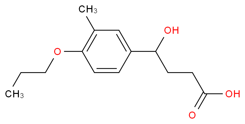4-Hydroxy-4-(3-methyl-4-propoxy-phenyl)-butyric acid_分子结构_CAS_)