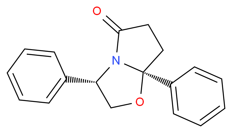 (3S-顺)-(+)-四氢-3,7a-二苯基吡咯并[2,1-b]噁唑-5(6H)-酮_分子结构_CAS_161970-71-4)