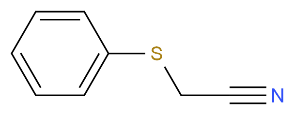 2-(phenylsulfanyl)acetonitrile_分子结构_CAS_)