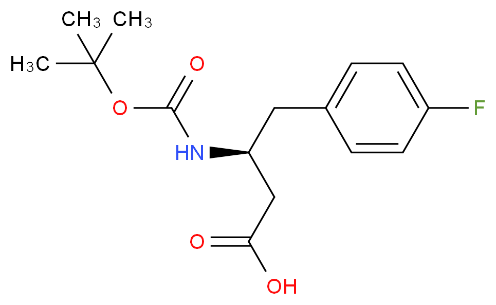 (3S)-3-{[(tert-butoxy)carbonyl]amino}-4-(4-fluorophenyl)butanoic acid_分子结构_CAS_218608-97-0