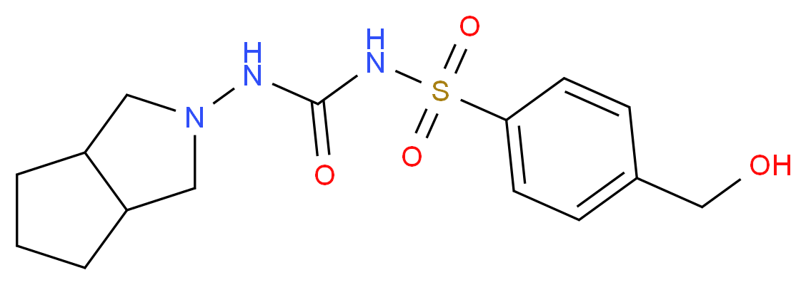 1-[4-(hydroxymethyl)benzenesulfonyl]-3-{octahydrocyclopenta[c]pyrrol-2-yl}urea_分子结构_CAS_87368-00-1