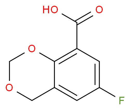 6-fluoro-2,4-dihydro-1,3-benzodioxine-8-carboxylic acid_分子结构_CAS_321309-28-8