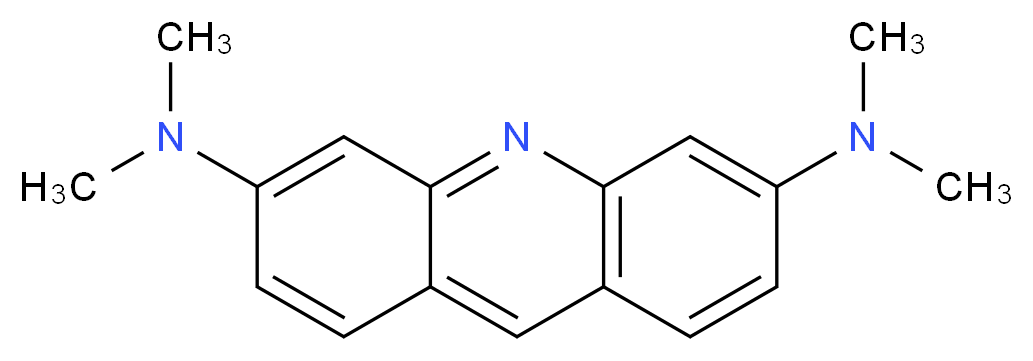 3-N,3-N,6-N,6-N-tetramethylacridine-3,6-diamine_分子结构_CAS_65-61-2
