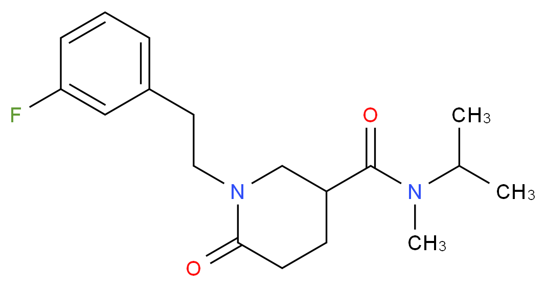 1-[2-(3-fluorophenyl)ethyl]-N-isopropyl-N-methyl-6-oxo-3-piperidinecarboxamide_分子结构_CAS_)