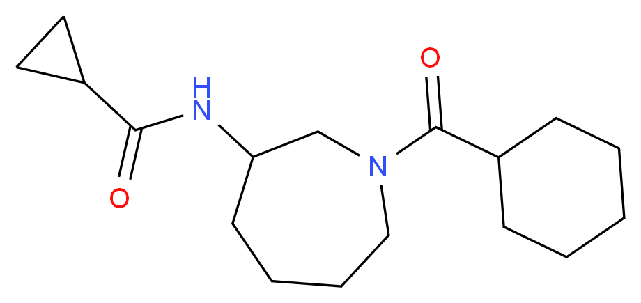 N-[1-(cyclohexylcarbonyl)azepan-3-yl]cyclopropanecarboxamide_分子结构_CAS_)