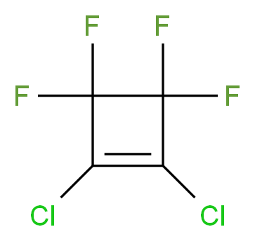 1,2-dichloro-3,3,4,4-tetrafluorocyclobut-1-ene_分子结构_CAS_377-93-5