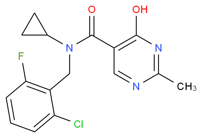 N-(2-chloro-6-fluorobenzyl)-N-cyclopropyl-4-hydroxy-2-methylpyrimidine-5-carboxamide_分子结构_CAS_)