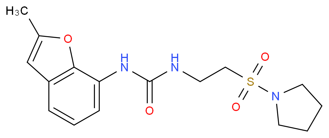 N-(2-methyl-1-benzofuran-7-yl)-N'-[2-(pyrrolidin-1-ylsulfonyl)ethyl]urea_分子结构_CAS_)