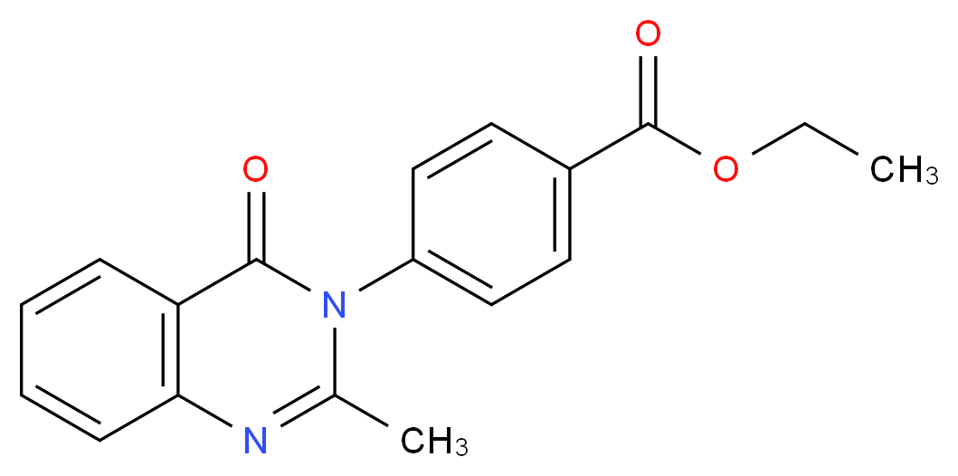 ethyl 4-(2-methyl-4-oxoquinazolin-3(4H)-yl)benzoate_分子结构_CAS_4005-02-1)