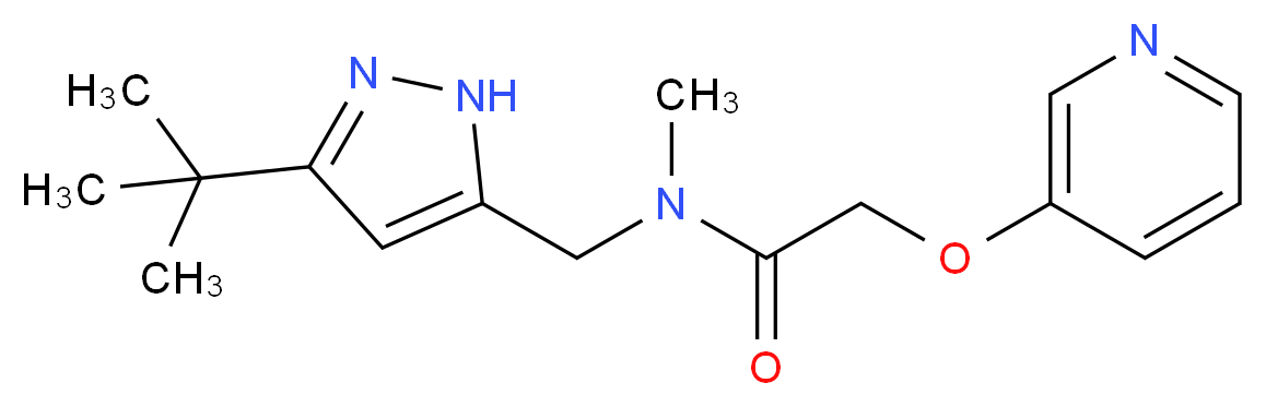 N-[(3-tert-butyl-1H-pyrazol-5-yl)methyl]-N-methyl-2-(pyridin-3-yloxy)acetamide_分子结构_CAS_)