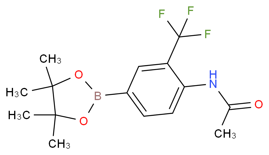 N-[4-(tetramethyl-1,3,2-dioxaborolan-2-yl)-2-(trifluoromethyl)phenyl]acetamide_分子结构_CAS_1150271-66-1