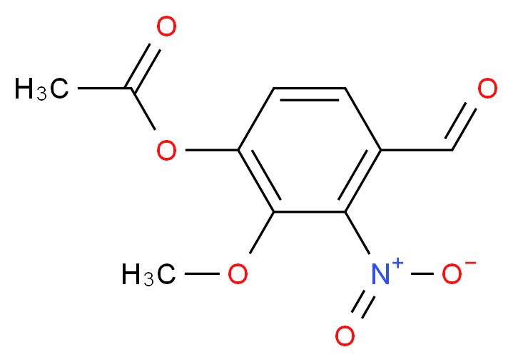 4-FORMYL-2-METHOXY-3-NITROPHENYL ACETATE_分子结构_CAS_2698-69-3)